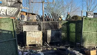 Safranbolu'da Çöp Konteyneri Yangını