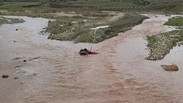 Kilis'te Afrin Çayı'nda Mahsur Kalan Kişi Kurtarıldı