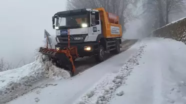 Kocaeli'nin yüksek kesimlerine kar yağdı