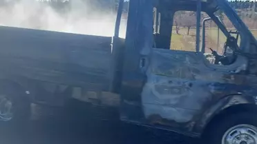 Beyşehir'de Kamyonet Yangını