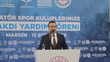 Mardin'de amatör ve okul spor kulüplerine 11 milyon 500 bin lira nakdi yardım yapıldı
