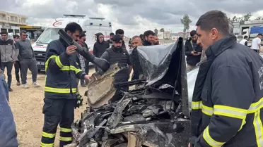 Kızıltepe'de Takla Atan Araçta Sürücü Yaralandı