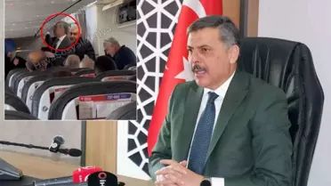 Mustafa Çiftçi, Erzurum'dan Ankara'ya tarifeli uçakla geldi