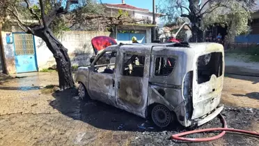 Nazilli'de Araç Yangını