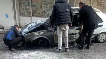 Nevşehir'de Park Halindeki Otomobil Yandı