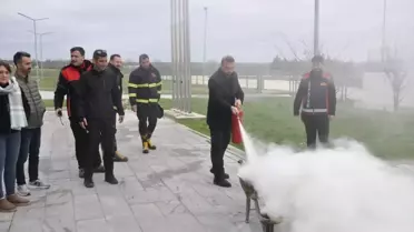 Pınarhisar'da Deprem ve Yangın Tatbikatı
