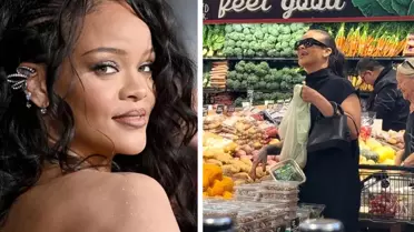 Rihanna'yı markette gören kadın şaşkınlığını gizleyemedi