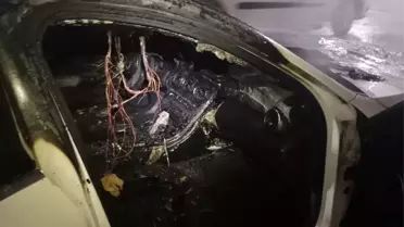 Samsun'da Otoparkta Araç Yangını