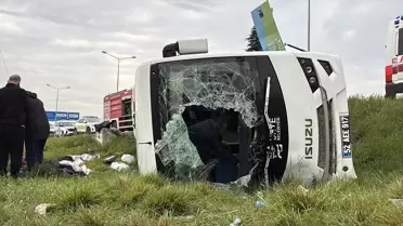 Samsun'da Midibüs Devrildi: 11 Yaralı