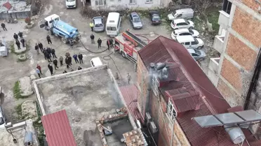 Samsun'da Pansiyonda Yangın