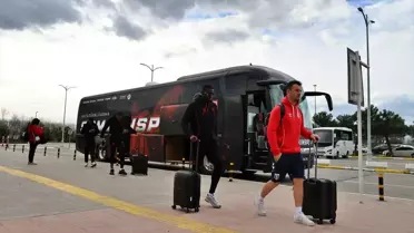 Samsunspor Kuzey Makedonya'ya Ulaşıp Karşılandı