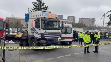 Sancaktepe'de tırın çarptığı kadın hayatını kaybetti