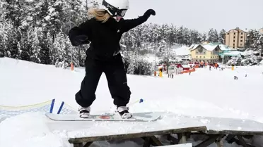 Sarıkamış'ta Snowboard Gösterisi