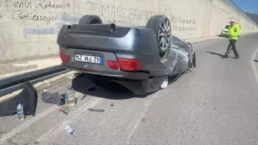 Seydişehir'de Takla Atan Otomobilin Kazası