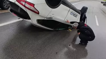 Siirt'te SUV Araç Devrildi