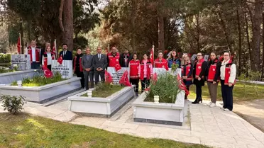 Sinop'ta Aile ve Sosyal Hizmetler İl Müdürlüğü personelinden şehitlik ziyareti