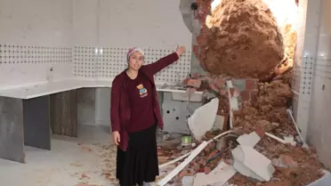 Cizre'de Heyelan: Bir Ev Hasar Gördü