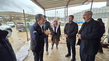 Vali Ekici'den Sağanak Ziyareti