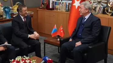 TBMM Milli Savunma Komisyonu Başkanı Akar, Moğolistan'ın Ankara Büyükelçisi Gombosuren ile görüştü