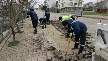 Ergene'de Kaldırım ve Kilit Taşı Çalışmaları