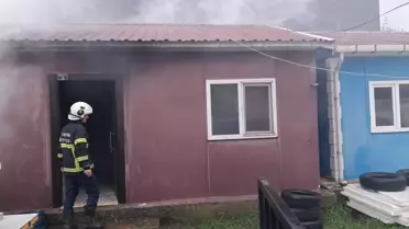 Tekkeköy'de Konteyner Yangını