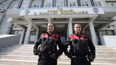 İkiz Polisler Aydın'da Güvenliği Sağlıyor
