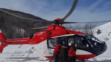 Kar Engeline Rağmen Helikopterle Kurtarma