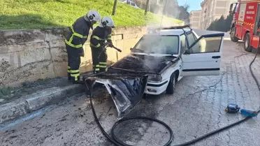 Niksar'da Otomobil Yangını