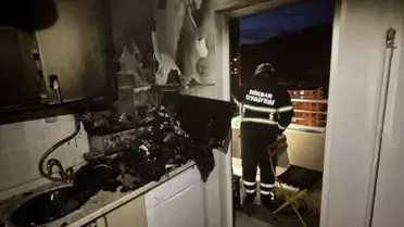 Niksar'da Yangın, Bir Ev Hasar Gördü