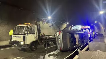 Trabzon'da Otomobil Devrildi: 2 Yaralı