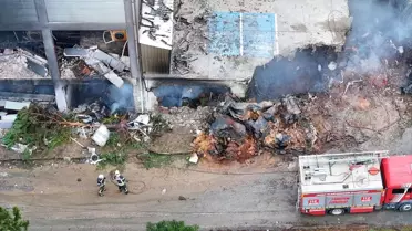 Arsin'de Fındık Fabrikasında Yangın