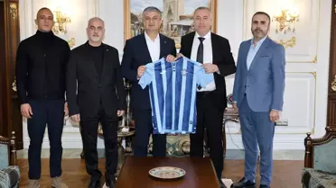 Vali Yavuz, Adana Demirspor Başkanı Zeybek'i kabul etti