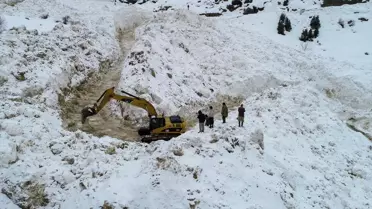 Çatak'ta Çığ Sonrası Yol Yeniden Açıldı