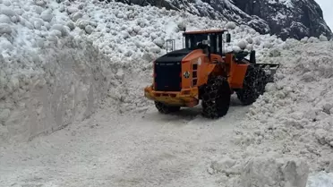 Yüksekova-Dağlıca Yolu Çığ nedeniyle Kapandı