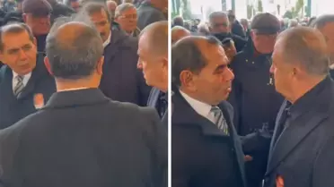 Fatih Terim ve Dursun Özbek, Candemir Berkman'ın cenazesinde bir araya geldi 