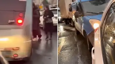 Ambulansın siren çalmasına rağmen durup yolcu aldı! Görüntüler olay oldu