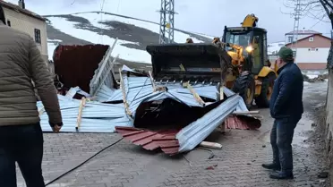 Bünyan'da şiddetli rüzgârın izleri hızla silindi