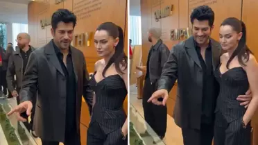 Fahriye Evcen'in Burak Özçivit'e takındığı tavır tanıtıma damga vurdu