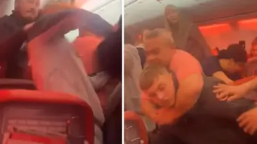 Türkiye'den havalanan uçakta ortalık savaş alanına döndü