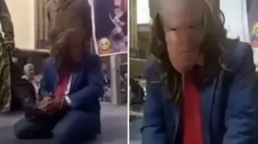 İran'da Trump'ı kızdıracak mizansen: Sahneye çıkarıp başını kestiler