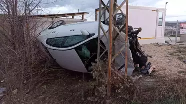 Samsun'da otomobil takla attı: 2 yaralı