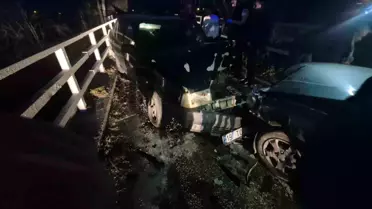 İnegöl'de Kafa Kafaya Çarpışma: 3 Yaralı