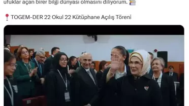 Emine Erdoğan'dan 22 Kütüphane Projesine Destek