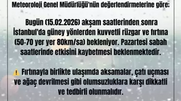 İstanbul'da Fırtına Uyarısı