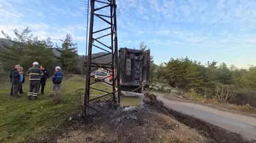 Karabük'te Trafo Patladı, Yangın Söndürüldü