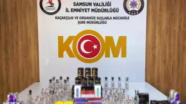 Samsun'da Kaçak İçki ve Ürün Operasyonu