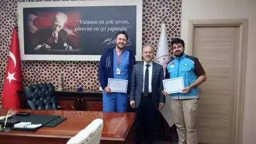 Düzce'de Doktorlara Teşekkür Belgesi