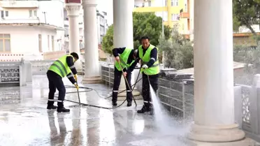 Didim'deki camilerde Ramazan ayı öncesi temizlik çalışmaları yoğunlaştırıldı