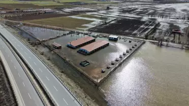 Sivas'taki Kangal Çiftliği Su Bastı