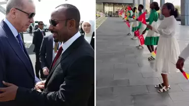 Erdoğan Etiyopya'da! Karşılama dansı da çalan müzik de dikkat çekici